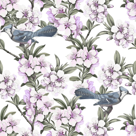 Bluejays & Blossom - Lilac