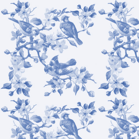 Flowers & Finches - Blue