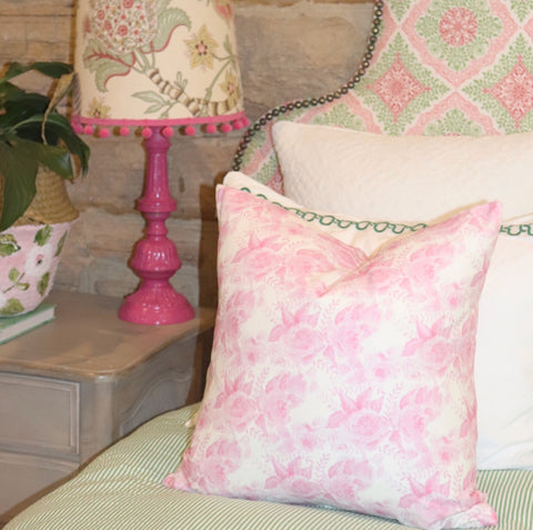 Summer Roses Pink Cushion Cover