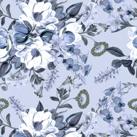 Magnolia Flourish - Periwinkle & Blue
